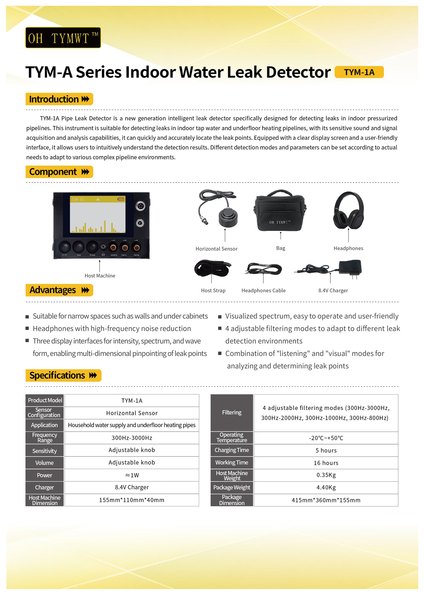 PQWT TYM-A Series New generation of intelligent leak detection devices