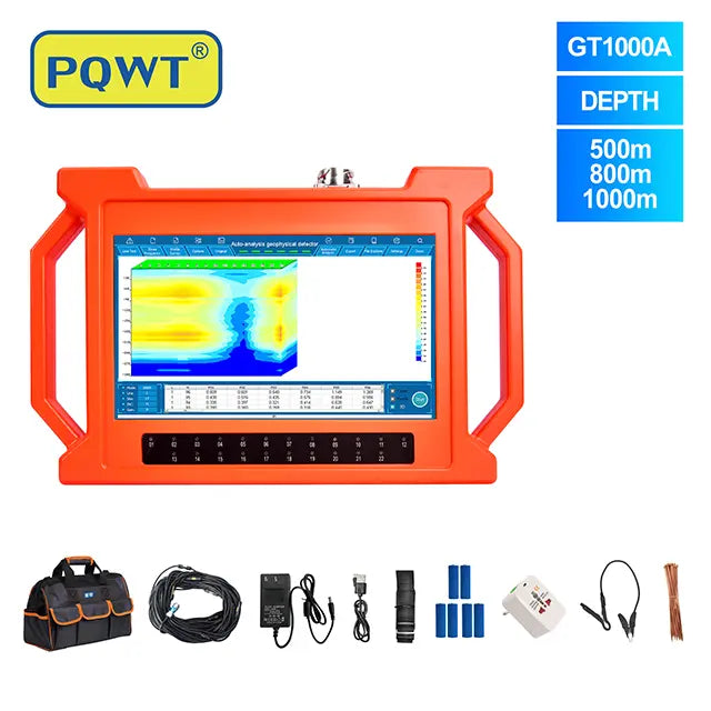 PQWT GT 1000A Análisis automático profundo Equipo de prospección geológica Detector de agua subterránea de perforación de pozos