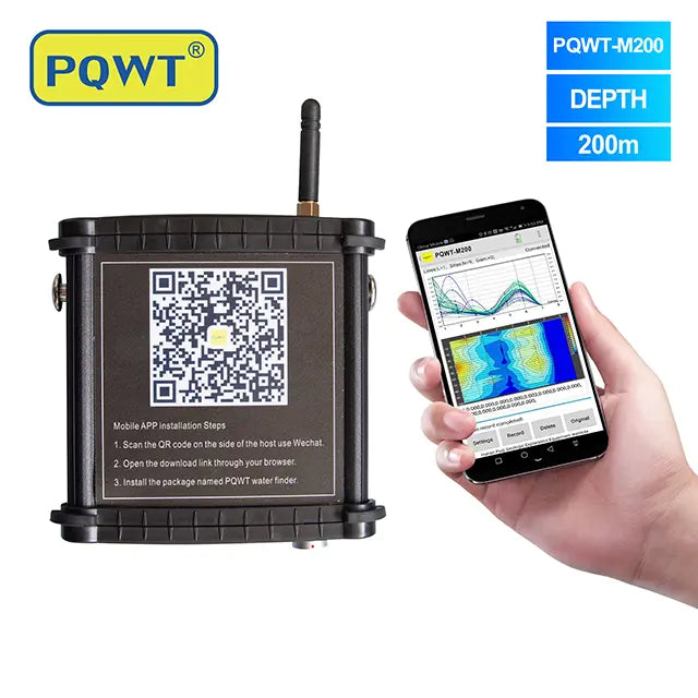 Detector de agua móvil PQWT-M200.200M para detección de agua de pozo