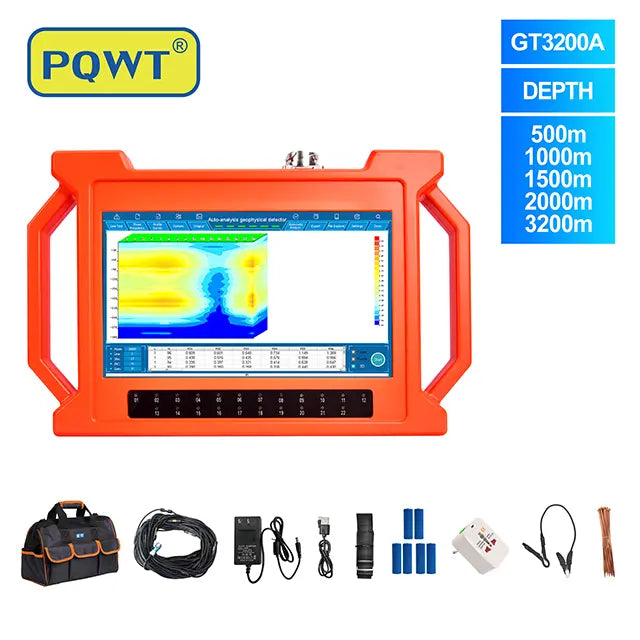 PQWT-GT3200A NUEVO Instrumento portátil de detección de agua subterránea de profundidad profunda Máquina perforadora Detector de agua Agua subterránea