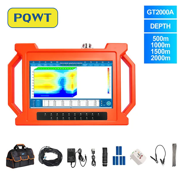PQWT-GT2000A Under Ground Deep Water Well Drilling 500m/1000m/1500m/2000m 3D Auto Map Analysis Fast Detect Ground Water Detector