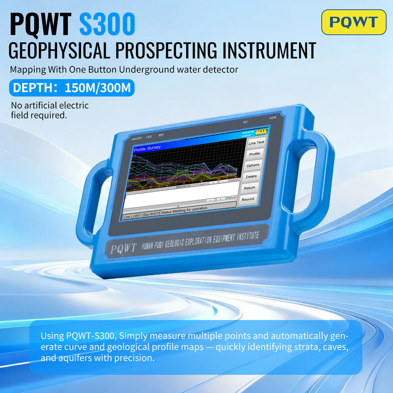 PQWT-S300.300M Automatic Mapping Water Detector for Drilling Water Well