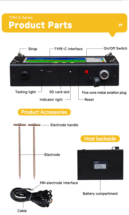 China New PQWT TYM200S underground water detetor