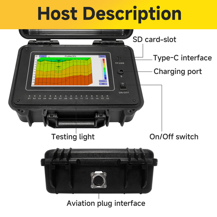 New TYM D Series 16 Channels Geophysical Survey Equipment 500m Well Water Detector Underground Finder